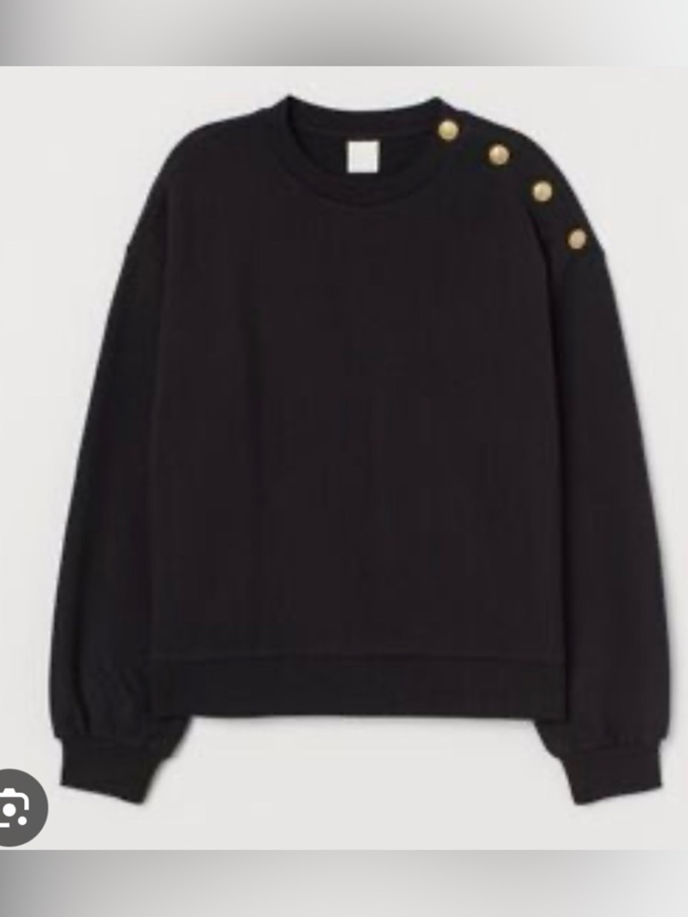 H&M Sweater with Gold Button Accents